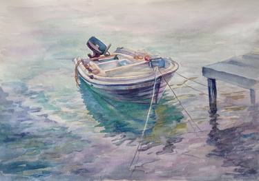 Original Boat Paintings by Ljubov Ponomarova