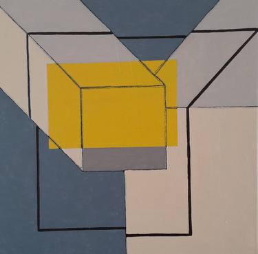Original Abstract Geometric Painting by John Van Brakel