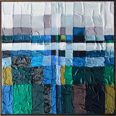 Original Abstract Landscape Collage by Katharine Weber