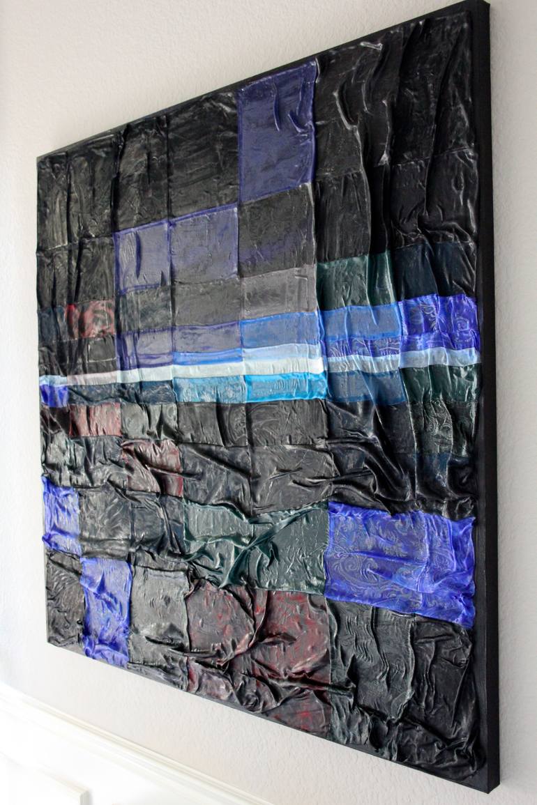 Original Abstract Landscape Collage by Katharine Weber