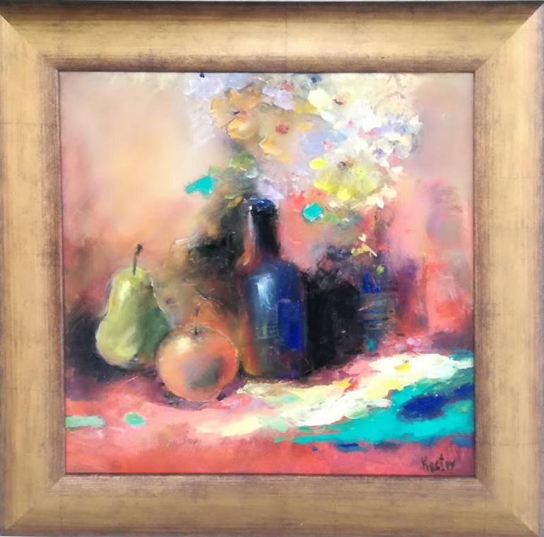 Original Impressionism Still Life Painting by Krum Kostov