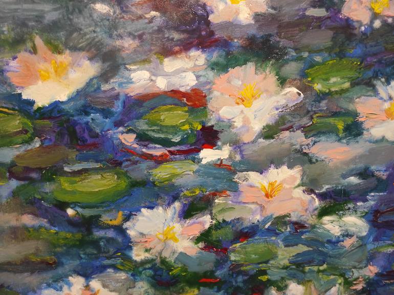 Original Abstract Expressionism Floral Painting by Krum Kostov