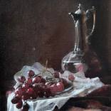 Silver dish with grape by Tem Dobrinova