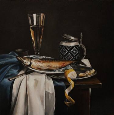 Original Fine Art Still Life Paintings by Tem Dobrinova