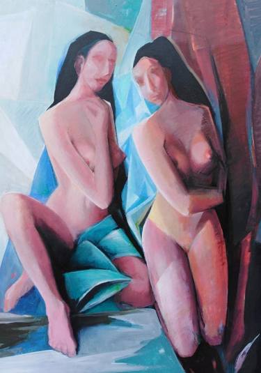 Original Cubism People Paintings by Boro Ivetic