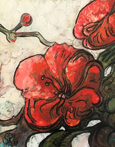 Print of Floral Paintings by Roman Sleptsuk