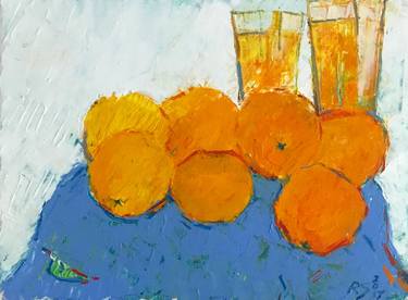 Original Impressionism Food & Drink Paintings by Roman Sleptsuk
