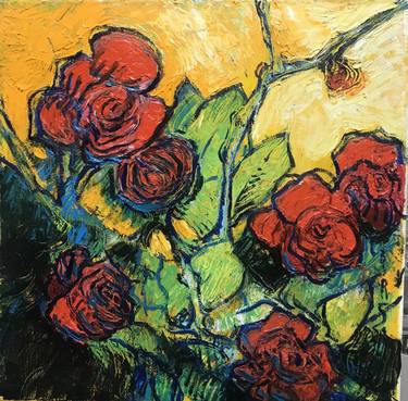 Original Impressionism Floral Paintings by Roman Sleptsuk