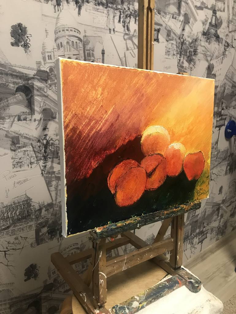 Original Impressionism Food Painting by Roman Sleptsuk