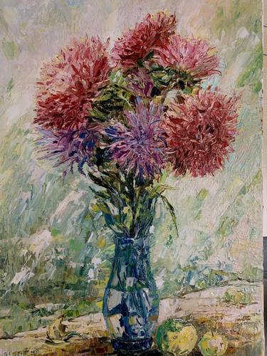 Original Impressionism Floral Paintings by Roman Sleptsuk