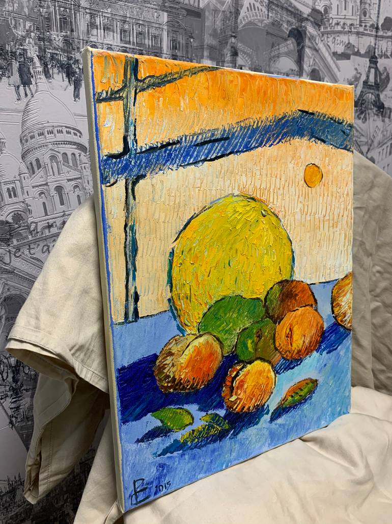 Original Impressionism Food & Drink Painting by Roman Sleptsuk