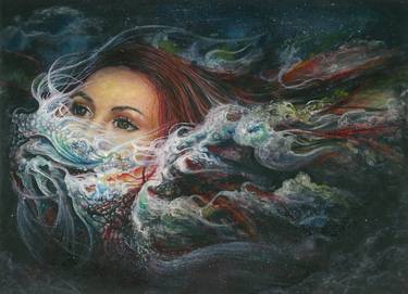Print of Surrealism Outer Space Paintings by Emily Read