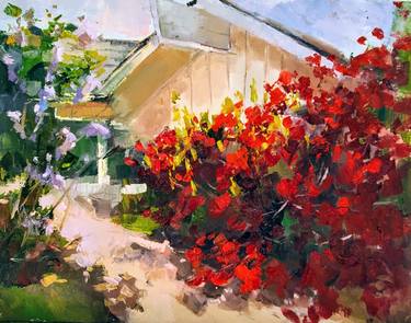 Original Expressionism Garden Paintings by Valentina Voronkova