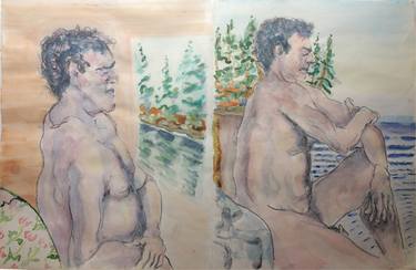Original Figurative Men Drawings by Arthur Nichols