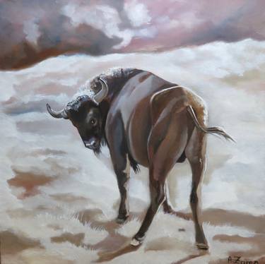 Original Figurative Animal Paintings by Anne Zamo