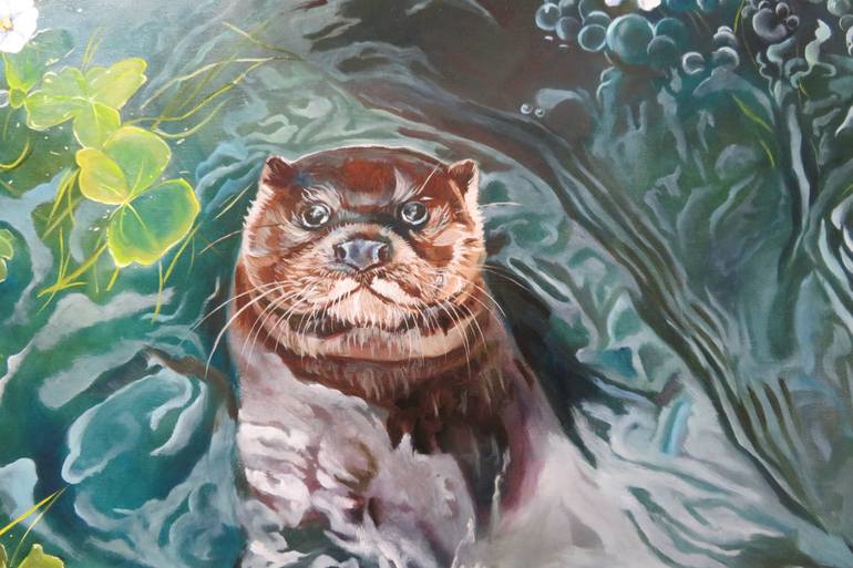 Original Figurative Animal Painting by Anne Zamo