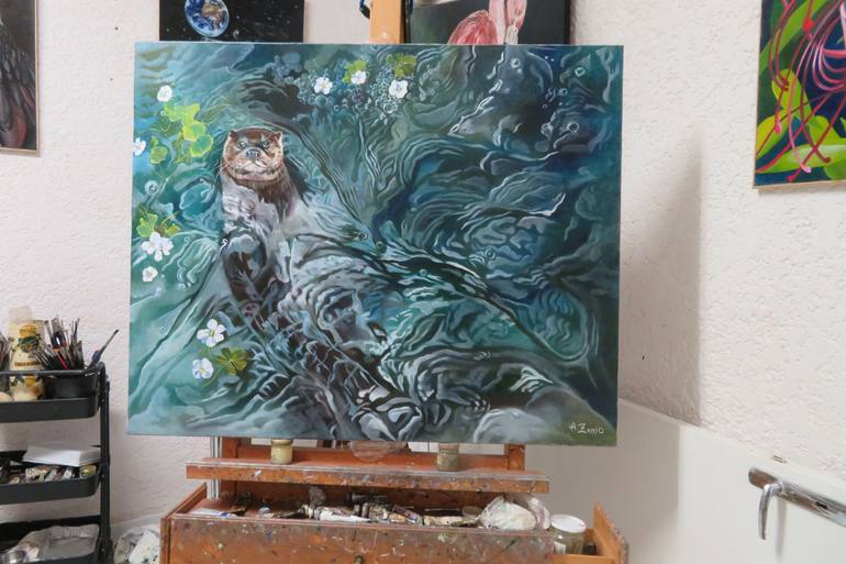 Original Figurative Animal Painting by Anne Zamo
