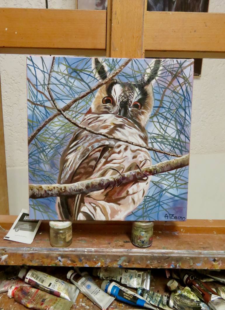 Original Figurative Animal Painting by Anne Zamo
