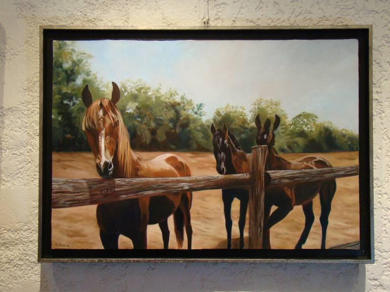 Original Figurative Horse Painting by Anne Zamo