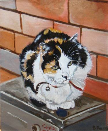 Print of Fine Art Cats Paintings by Anne Zamo