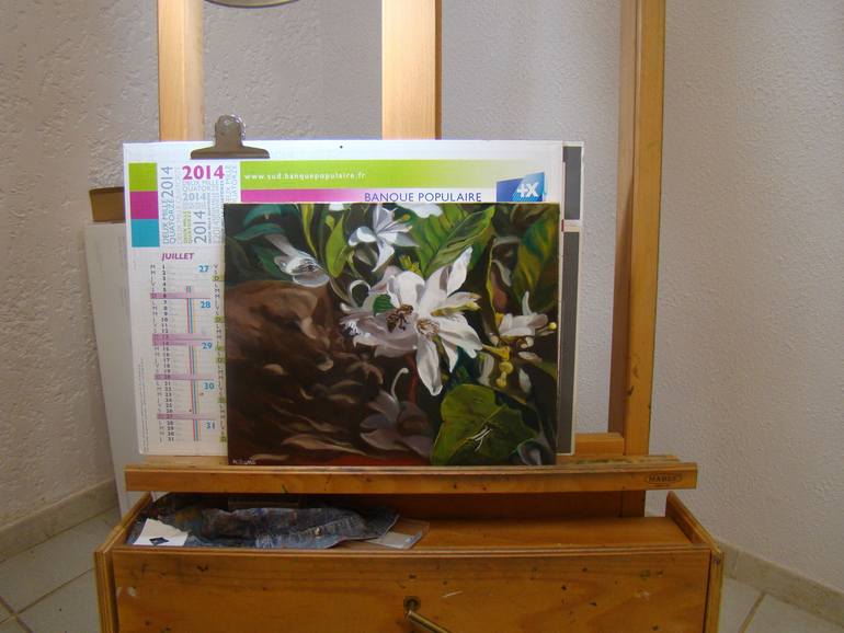 Original Figurative Floral Painting by Anne Zamo