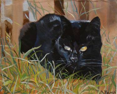 Print of Fine Art Cats Paintings by Anne Zamo