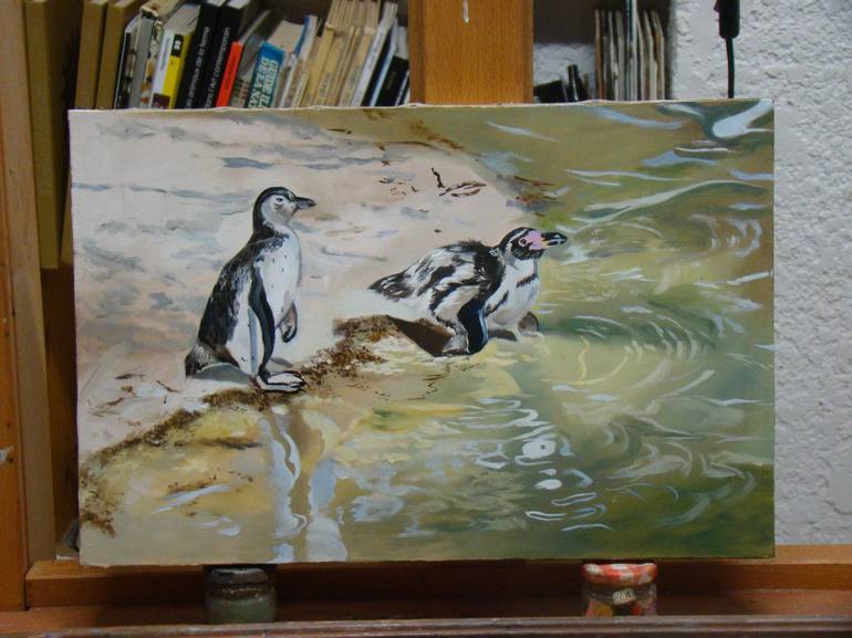 Original Figurative Animal Painting by Anne Zamo