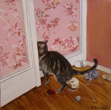 Print of Figurative Cats Paintings by Anne Zamo