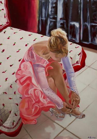 Original Figurative Women Paintings by Anne Zamo