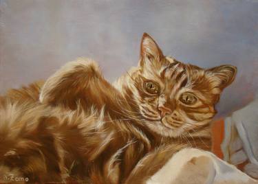 Print of Figurative Cats Paintings by Anne Zamo