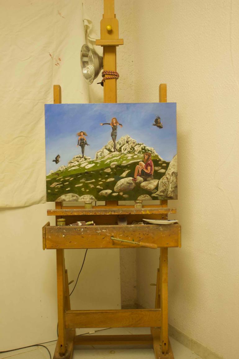 Original Figurative Fantasy Painting by Anne Zamo