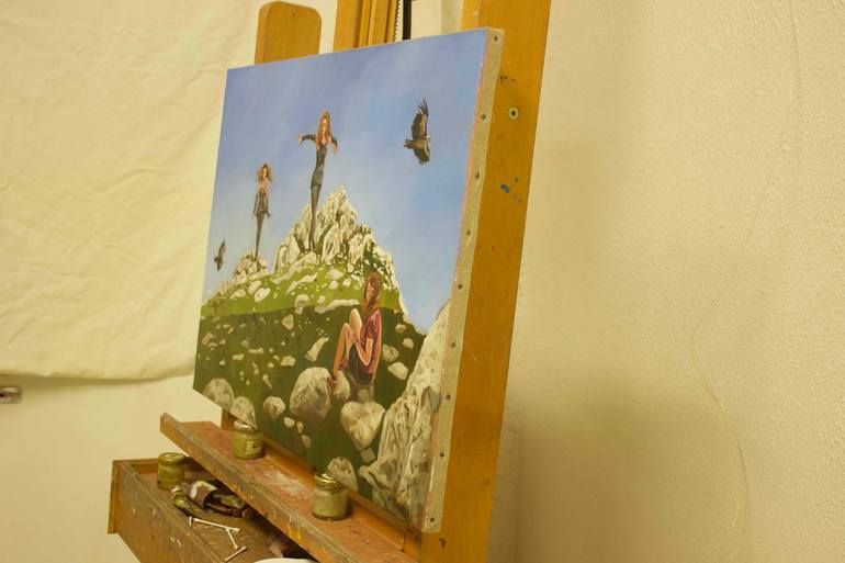 Original Figurative Fantasy Painting by Anne Zamo