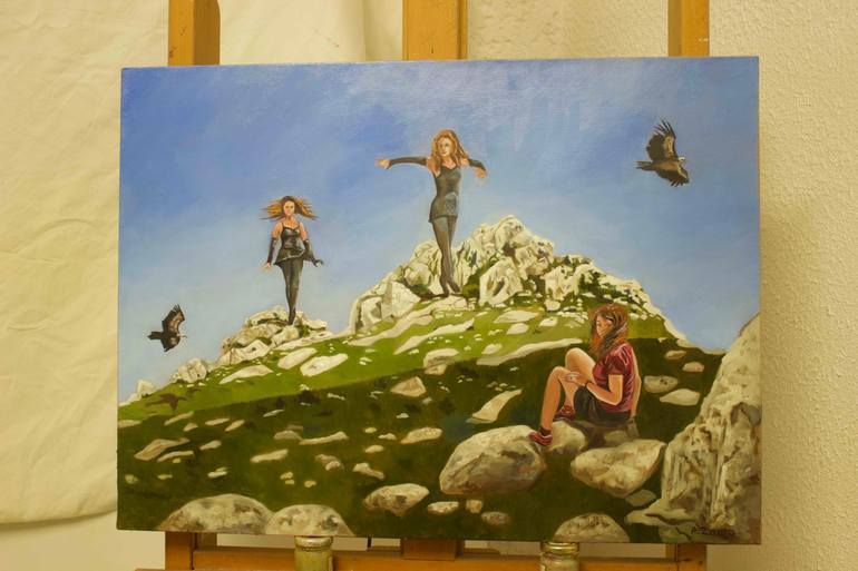 Original Figurative Fantasy Painting by Anne Zamo
