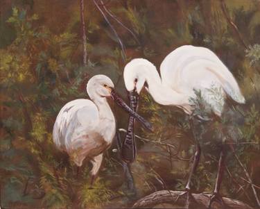 Original Figurative Animal Paintings by Anne Zamo