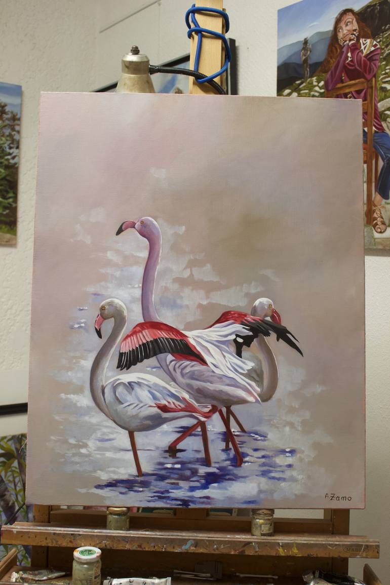 Original Figurative Animal Painting by Anne Zamo