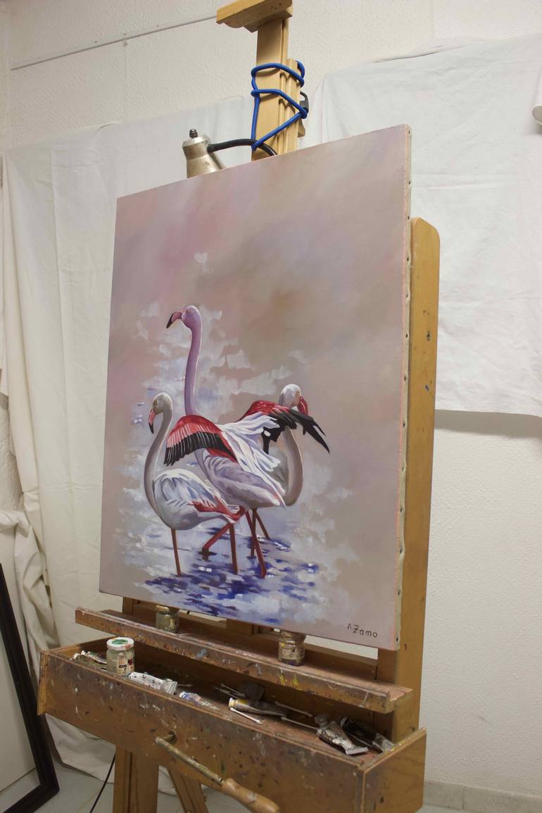 Original Figurative Animal Painting by Anne Zamo