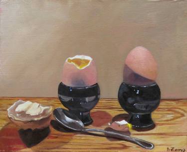 Saatchi Art Artist Anne Zamo; Painting, “Boiled eggs” #art