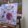 In the studio, on the easel