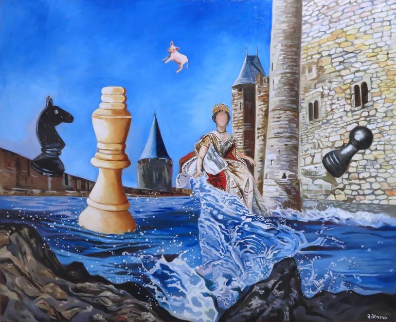King's Gambit Painting by Anne Zamo