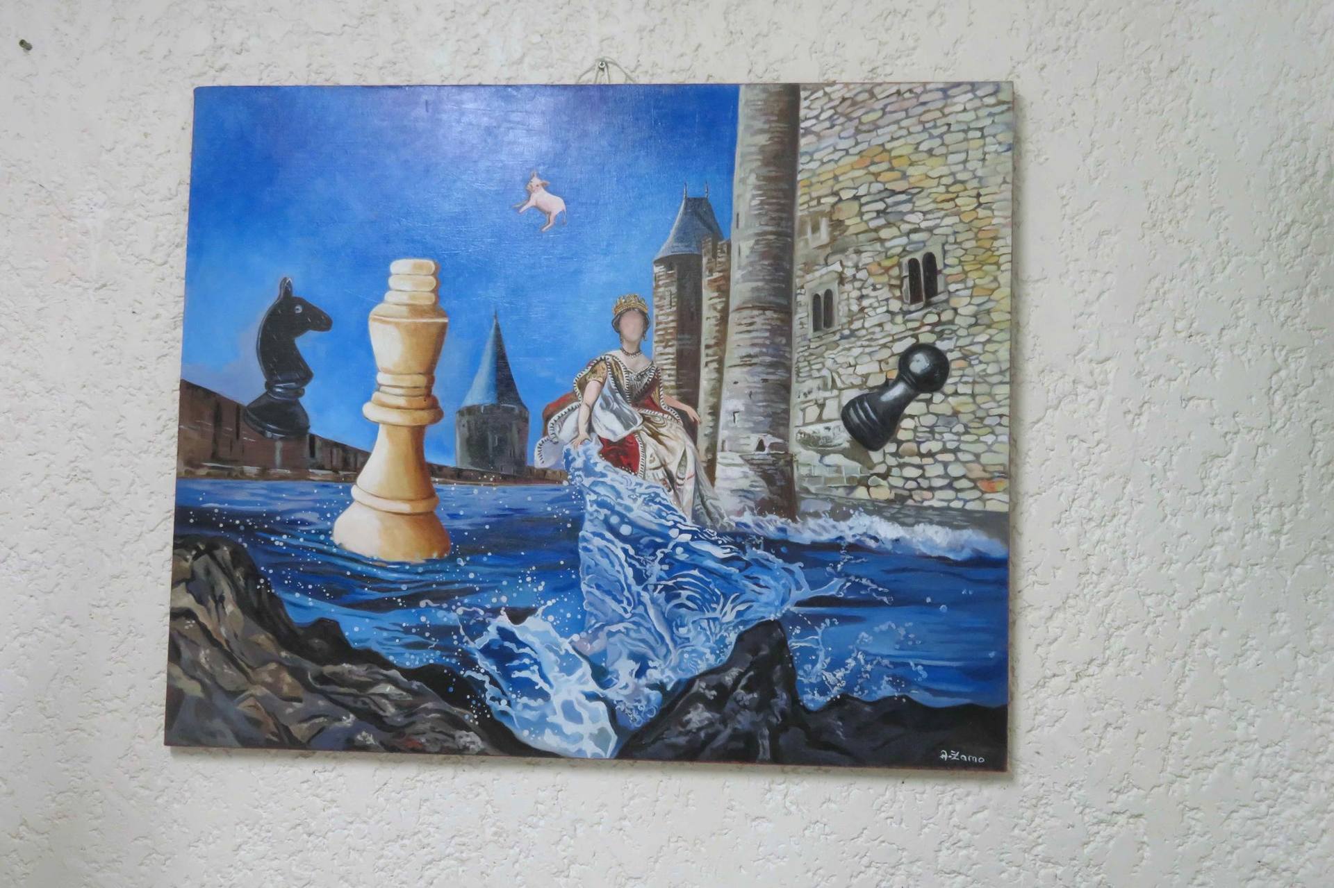 King's Gambit Painting by Anne Zamo