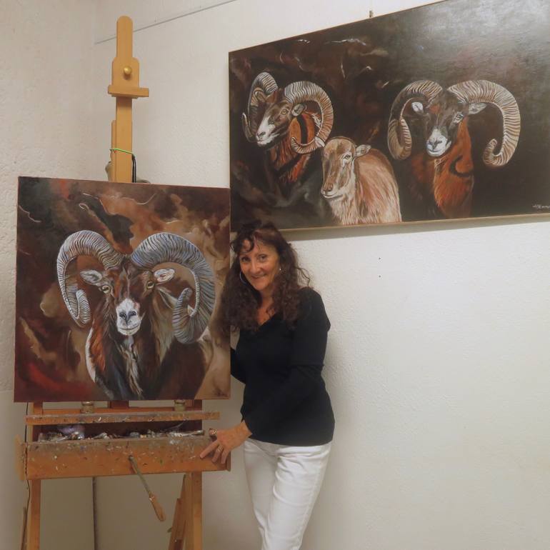 Original Figurative Animal Painting by Anne Zamo