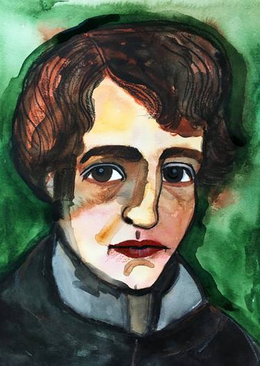 Original Portraiture Portrait Painting by Ayca Güney