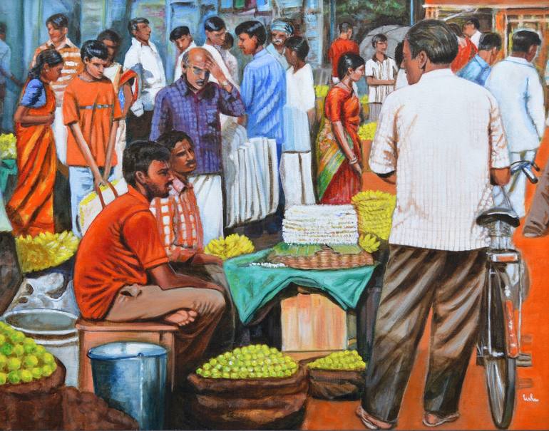 Print of Realism People Paintings by Usha Shantharam