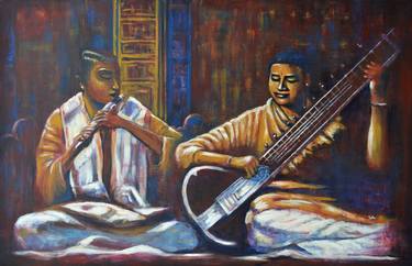 Print of Figurative Music Paintings by usha shantharam