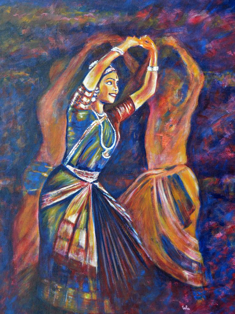 Bharatha Naatyam 3 Painting by usha shantharam | Saatchi Art