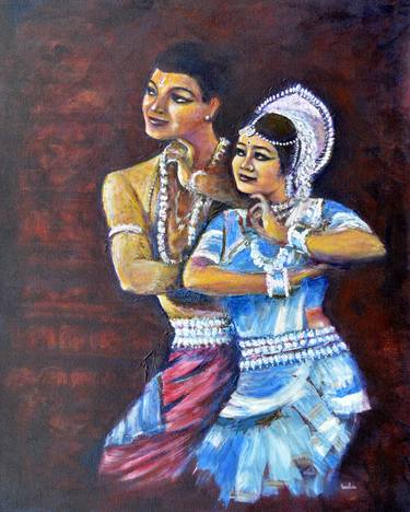 Original Figurative Performing Arts Paintings by usha shantharam