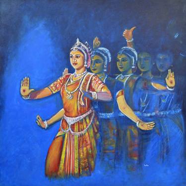 Original Figurative Performing Arts Paintings by usha shantharam