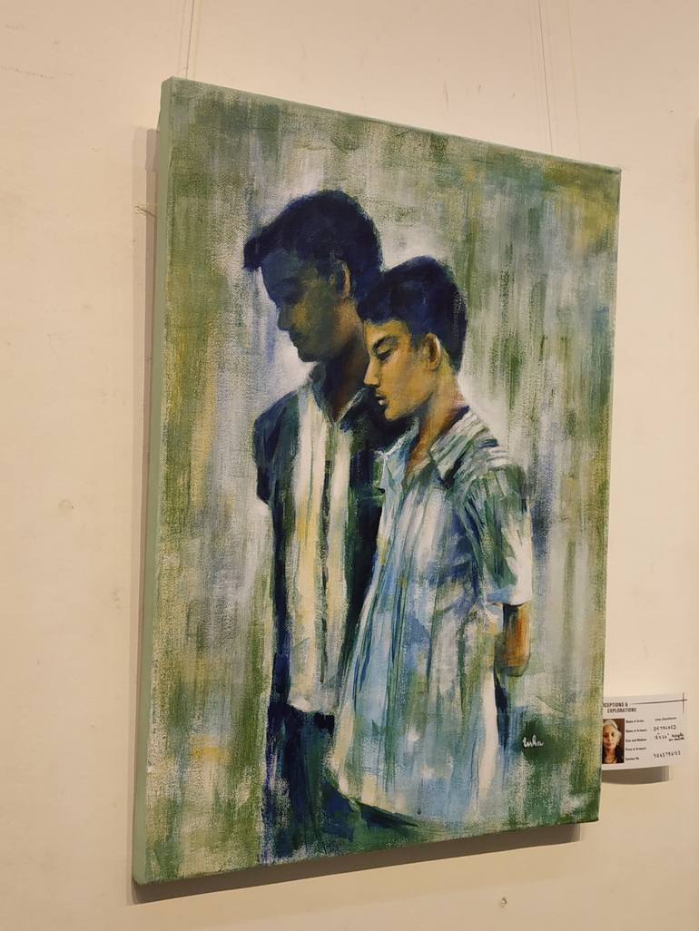 Original Figurative Men Painting by usha shantharam