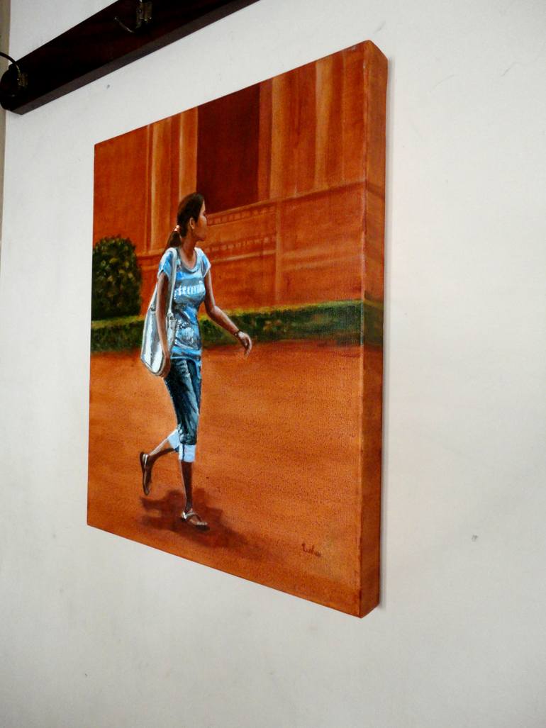 Original Expressionism Women Painting by Usha Shantharam
