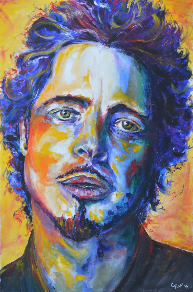 Chris Cornell Painting by Chris Figat | Saatchi Art